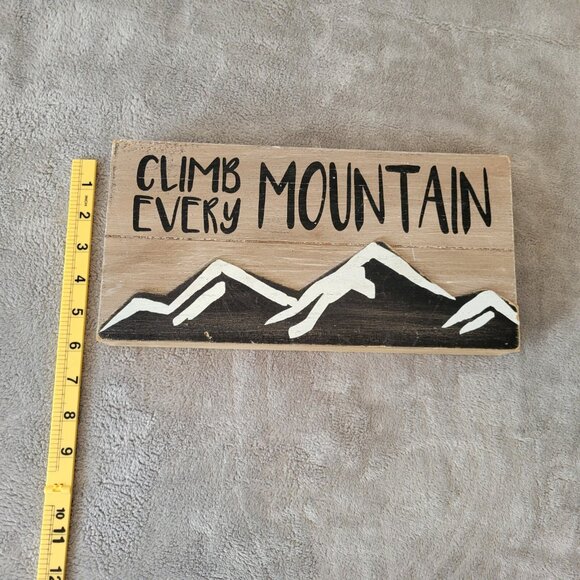 Climb Every Mountain Box Art Hanging Brown Home Decor Decorative S94E - Picture 2 of 8